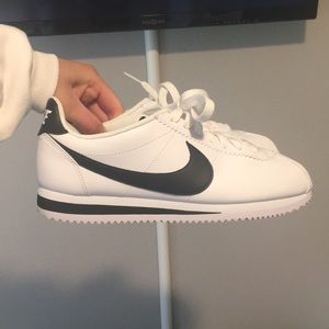 Black and white Cortez sneakers!